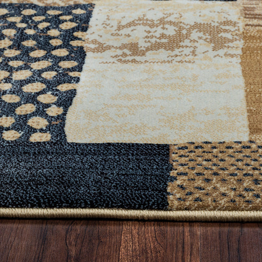 Rizzy Home Bennington BI4551 Tan/Ivory Block Area Rug