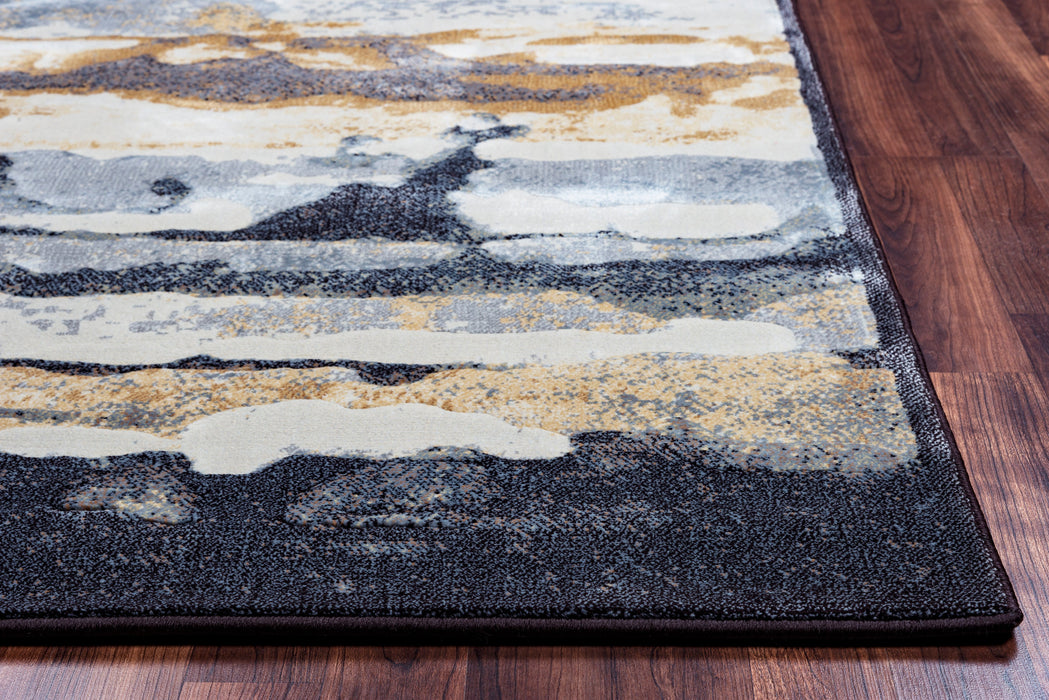 Rizzy Home Bennington BI4557 Navy Graphic Area Rug