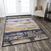 Rizzy Home Bennington BI4557 Navy Graphic Area Rug