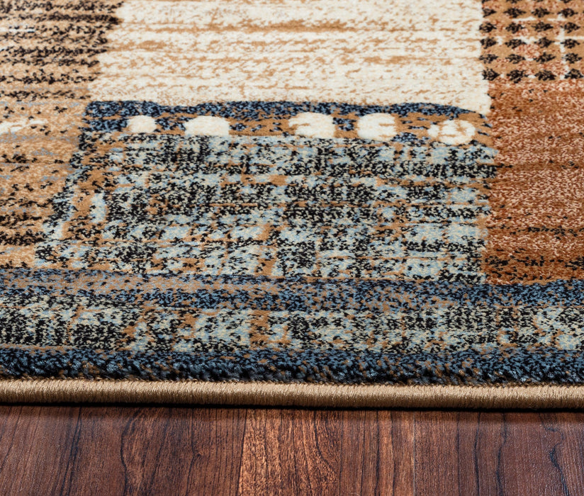 Rizzy Home Bennington BI4572 Ivory Block Area Rug