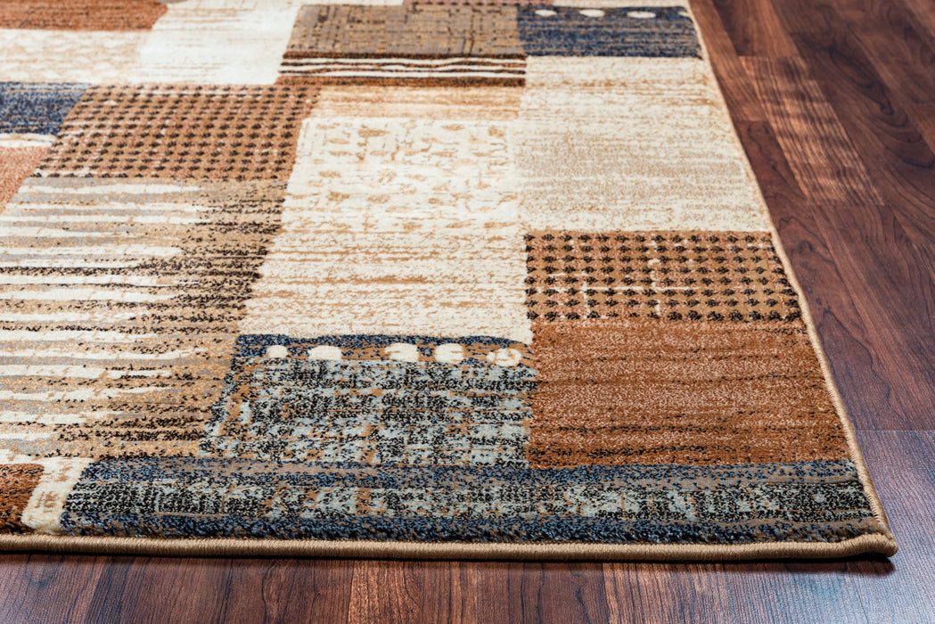 Rizzy Home Bennington BI4572 Ivory Block Area Rug