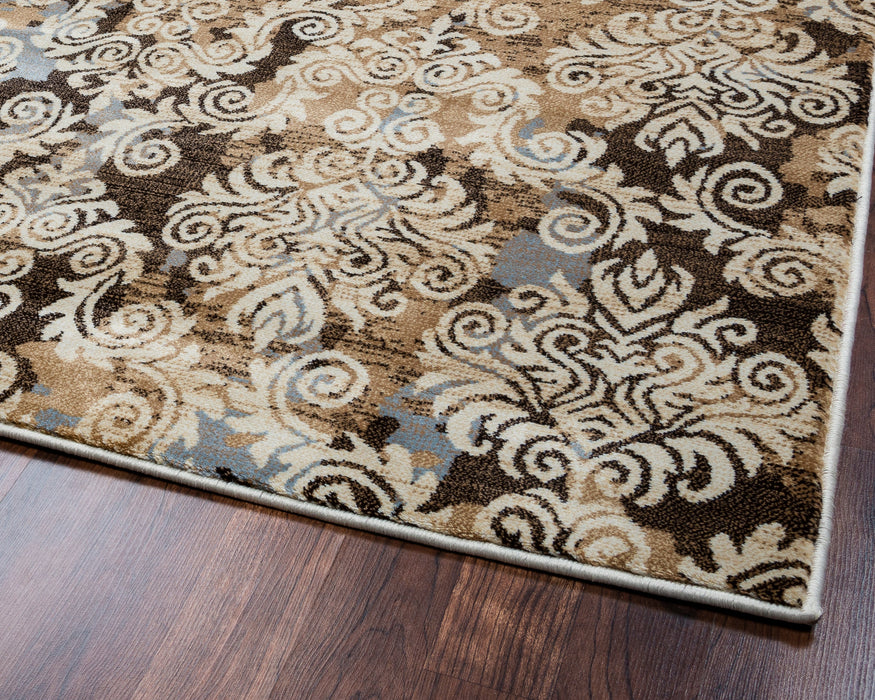 Rizzy Home Bennington BI4596 Tan/Brown Ornamental Area Rug