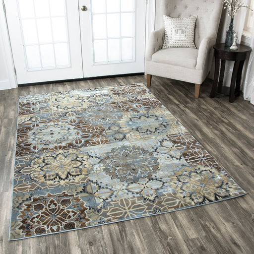 Rizzy Home Bennington BI4611 Blue/Yellow Ornamental Area Rug