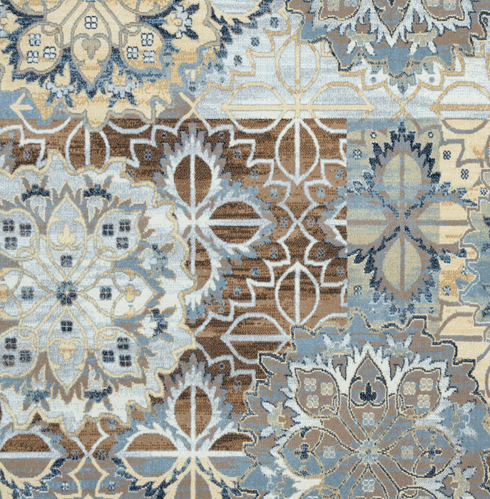 Rizzy Home Bennington BI4611 Blue/Yellow Ornamental Area Rug