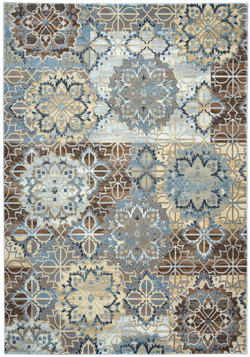 Rizzy Home Bennington BI4611 Blue/Yellow Ornamental Area Rug