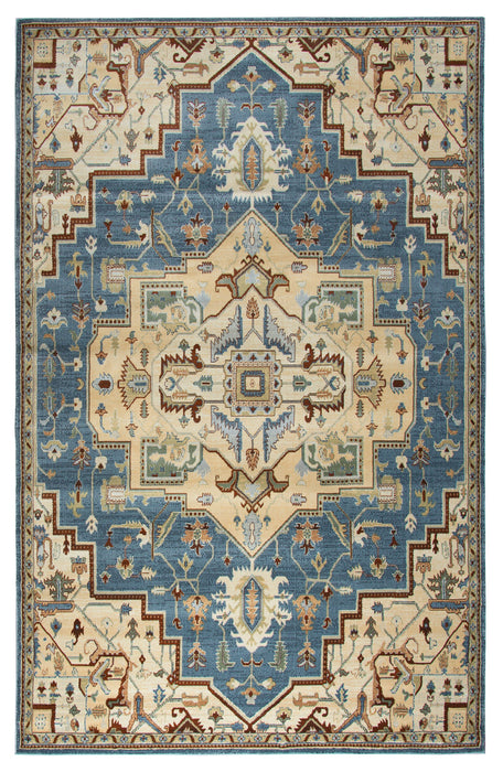 Rizzy Home Bennington BI4994 Blue Border Area Rug