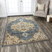 Rizzy Home Bennington BI4994 Blue Border Area Rug