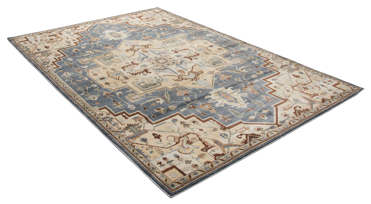 Rizzy Home Bennington BI4994 Blue Border Area Rug