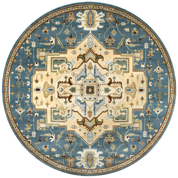 Rizzy Home Bennington BI4994 Blue Border Area Rug