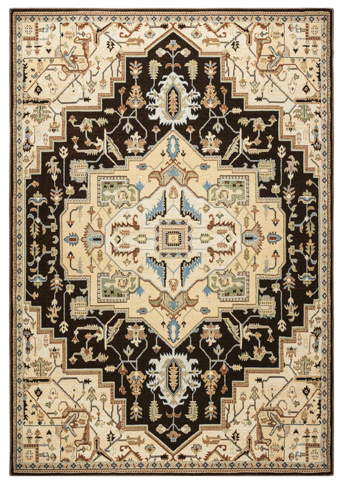 Rizzy Home Bennington BI4995 Black Border Area Rug