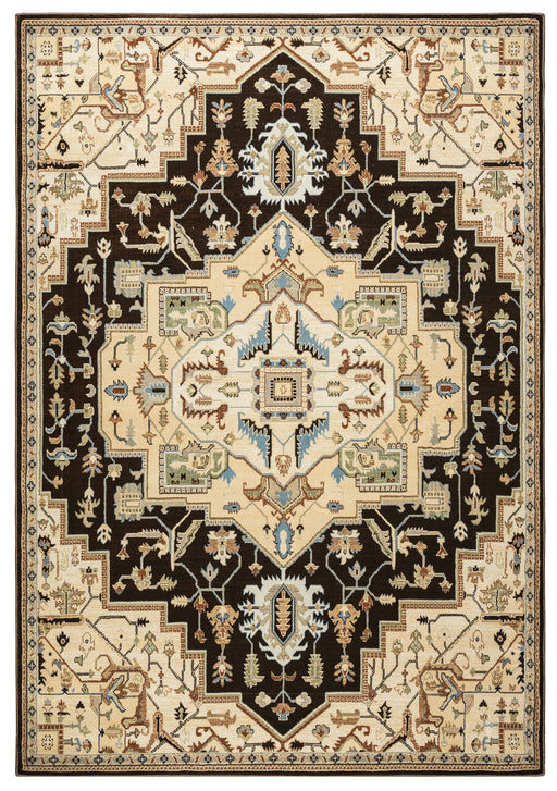 Rizzy Home Bennington BI4995 Black Border Area Rug