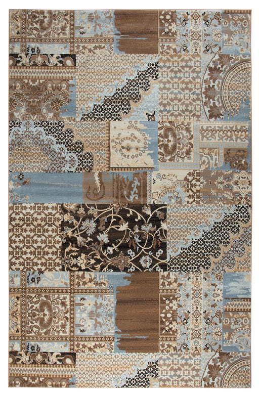 Rizzy Home Bennington BI5564 Ivory/Brown Patchwork Area Rug