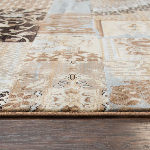 Rizzy Home Bennington BI5564 Ivory/Brown Patchwork Area Rug