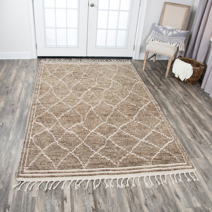 Rizzy Home Berkley BK991A Brown Dimonds/Lines Area Rug