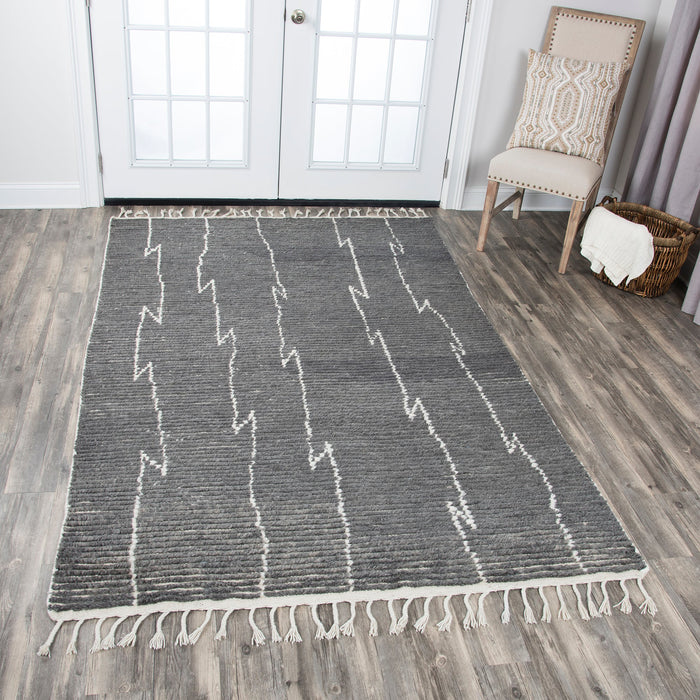 Rizzy Home Berkley BK992A Gray Lines Area Rug