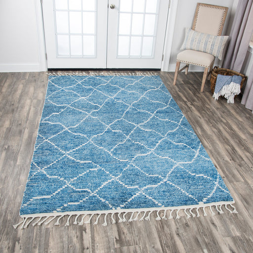 Rizzy Home Berkley BK993A Blue Dimonds/Lines Area Rug