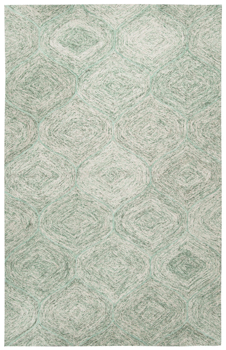 Rizzy Home Brindleton BR364A Green Trellis Area Rug