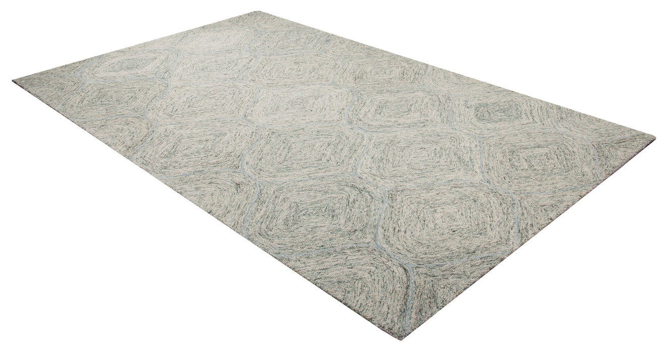 Rizzy Home Brindleton BR364A Green Trellis Area Rug