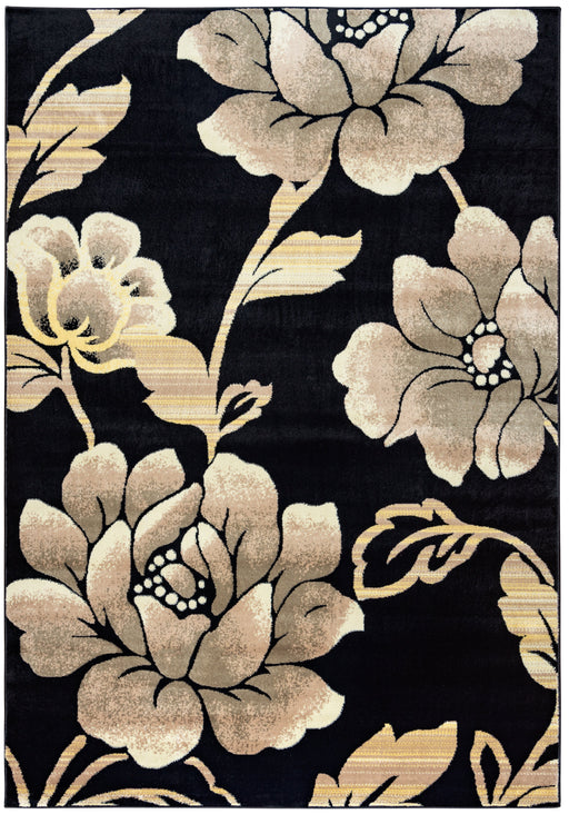 Rizzy Home Bay Side BS3588 Black Floral Area Rug