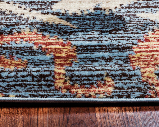 Rizzy Home Bay Side BS3596 Blue/Black Ikat Area Rug