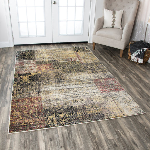 Rizzy Home Bay Side BS3947 Multi-Colored Patchwork Area Rug