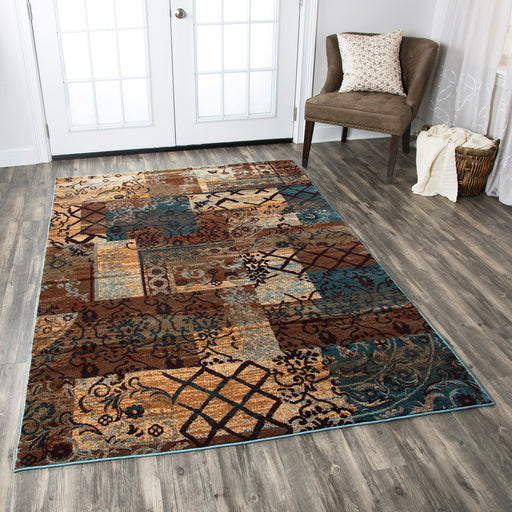 Rizzy Home Bellevue BV3698 Multi-Colored Patchwork Area Rug