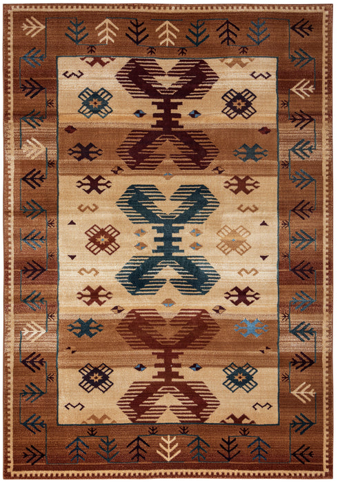 Rizzy Home Bellevue BV3705 Tan/Ivory/Brown Southwest/Tribal Area Rug
