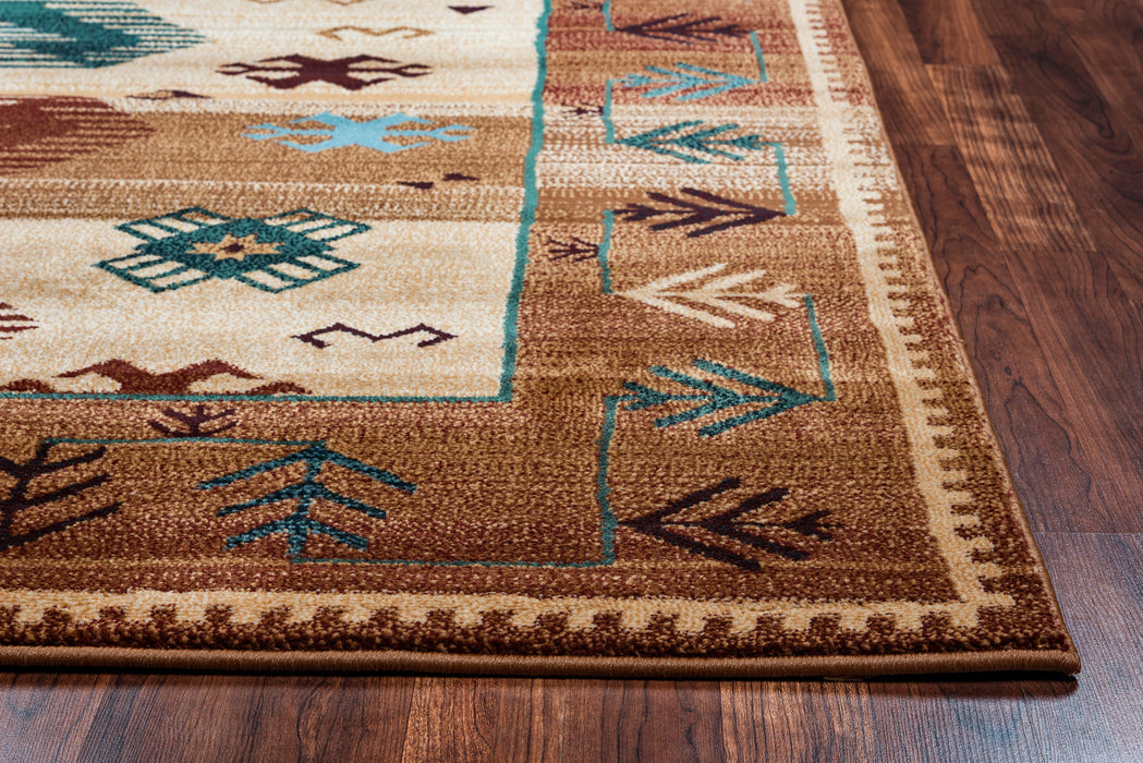 Rizzy Home Bellevue BV3705 Tan/Ivory/Brown Southwest/Tribal Area Rug