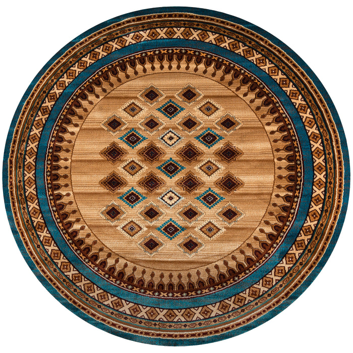 Rizzy Home Bellevue BV3712 Tan/ Ivory/Brown Southwest/ Tribal Area Rug