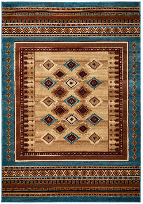 Rizzy Home Bellevue BV3712 Tan/ Ivory/Brown Southwest/ Tribal Area Rug