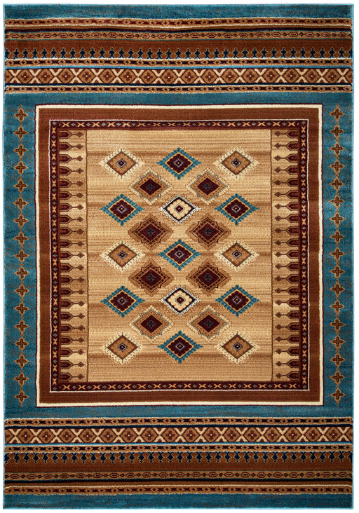 Rizzy Home Bellevue BV3712 Tan/ Ivory/Brown Southwest/ Tribal Area Rug