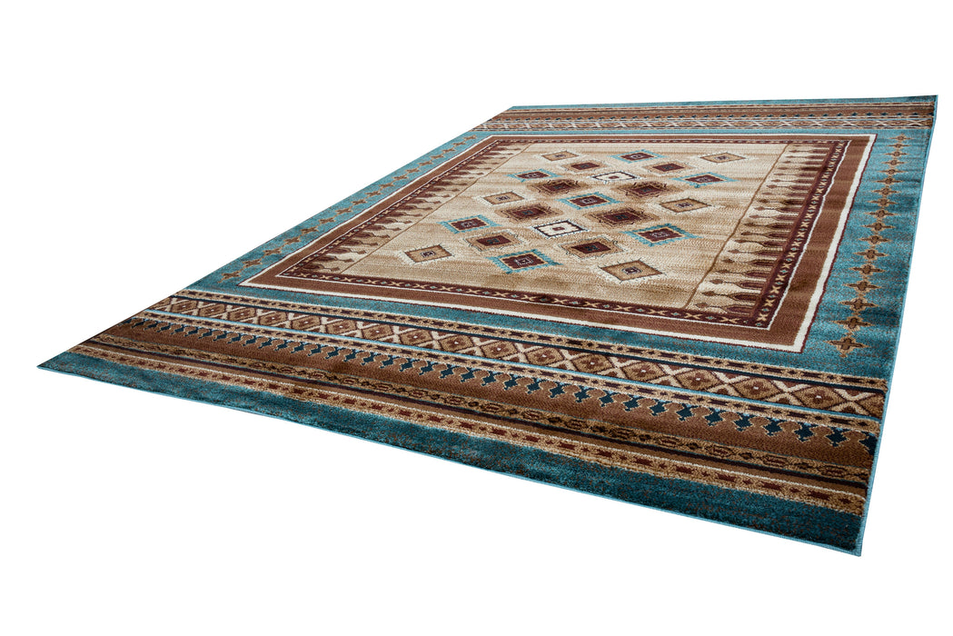 Rizzy Home Bellevue BV3712 Tan/ Ivory/Brown Southwest/ Tribal Area Rug