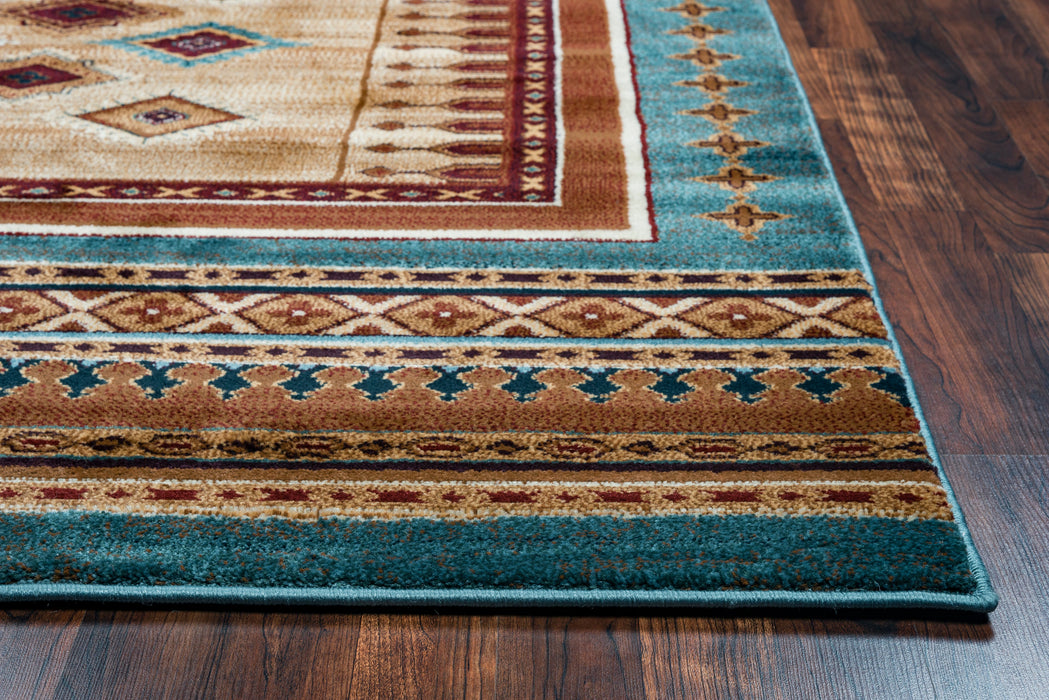 Rizzy Home Bellevue BV3712 Tan/ Ivory/Brown Southwest/ Tribal Area Rug