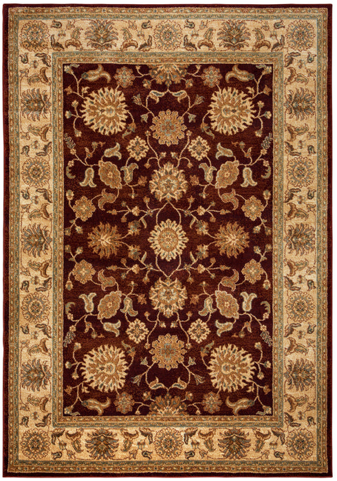 Rizzy Home Bellevue BV3713 Burgundy Border Area Rug