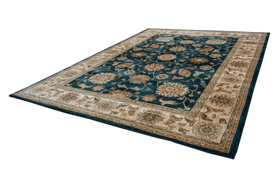 Rizzy Home Bellevue BV3714 Blue Border Area Rug