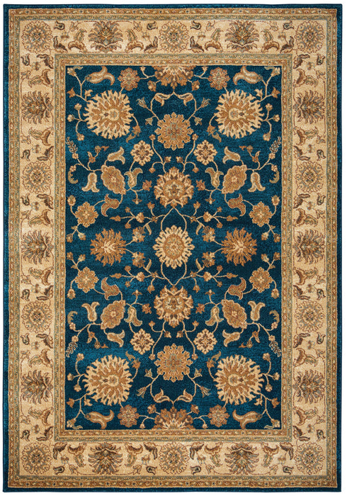 Rizzy Home Bellevue BV3714 Blue Border Area Rug