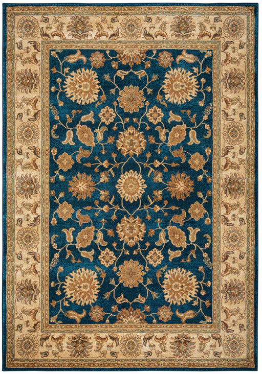 Rizzy Home Bellevue BV3714 Blue Border Area Rug