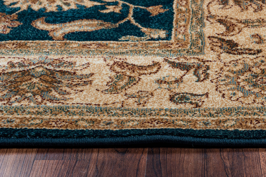 Rizzy Home Bellevue BV3714 Blue Border Area Rug