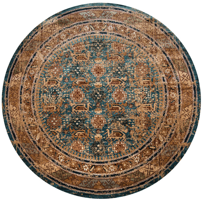 Rizzy Home Bellevue BV3728 Blue Border Area Rug