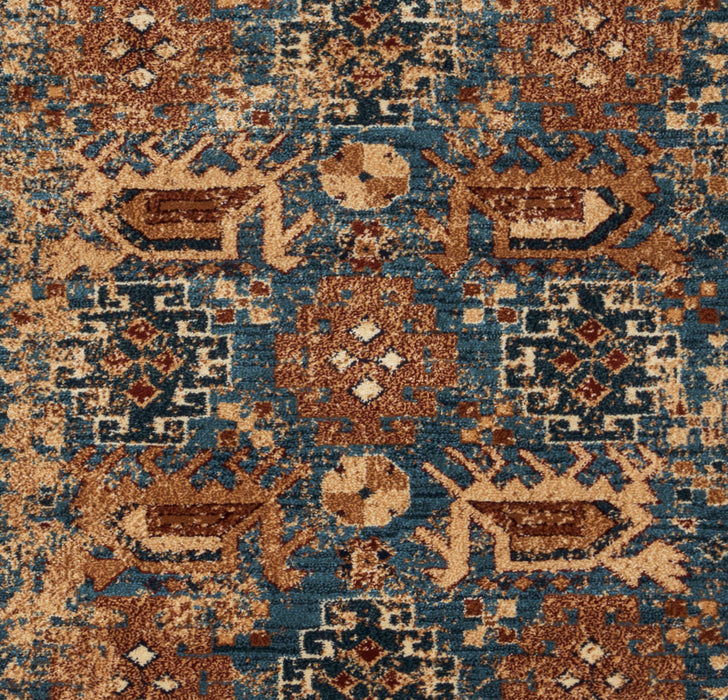 Rizzy Home Bellevue BV3728 Blue Border Area Rug