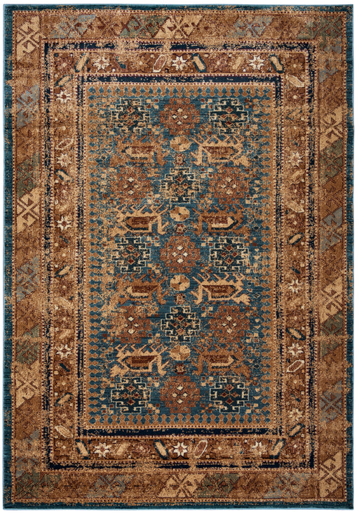 Rizzy Home Bellevue BV3728 Blue Border Area Rug
