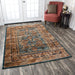 Rizzy Home Bellevue BV3728 Blue Border Area Rug