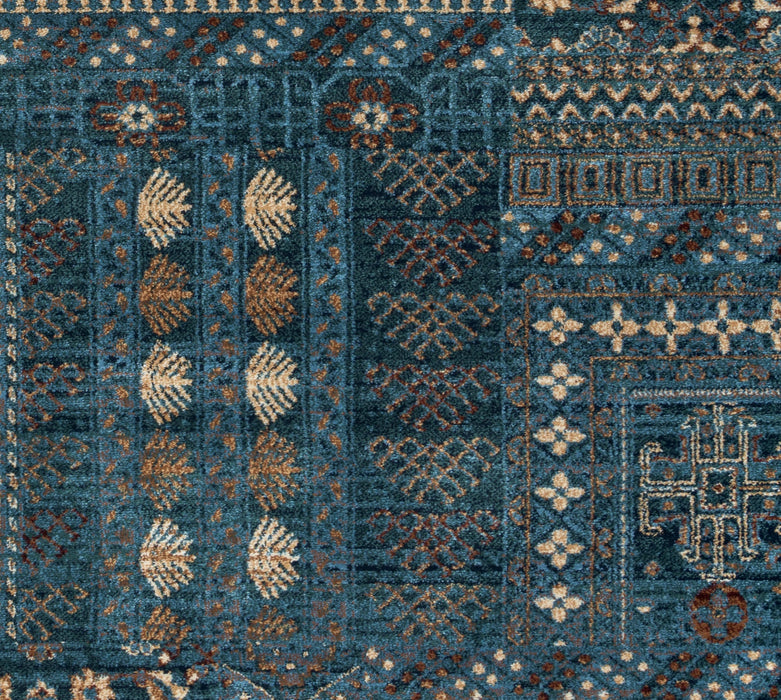 Rizzy Home Bellevue BV3954 Blue Border Area Rug