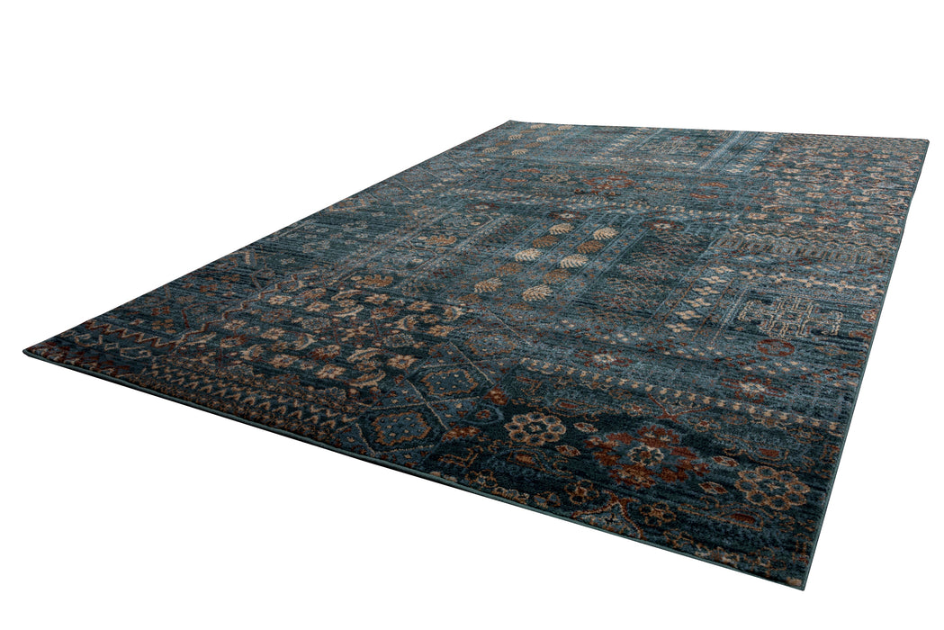 Rizzy Home Bellevue BV3954 Blue Border Area Rug