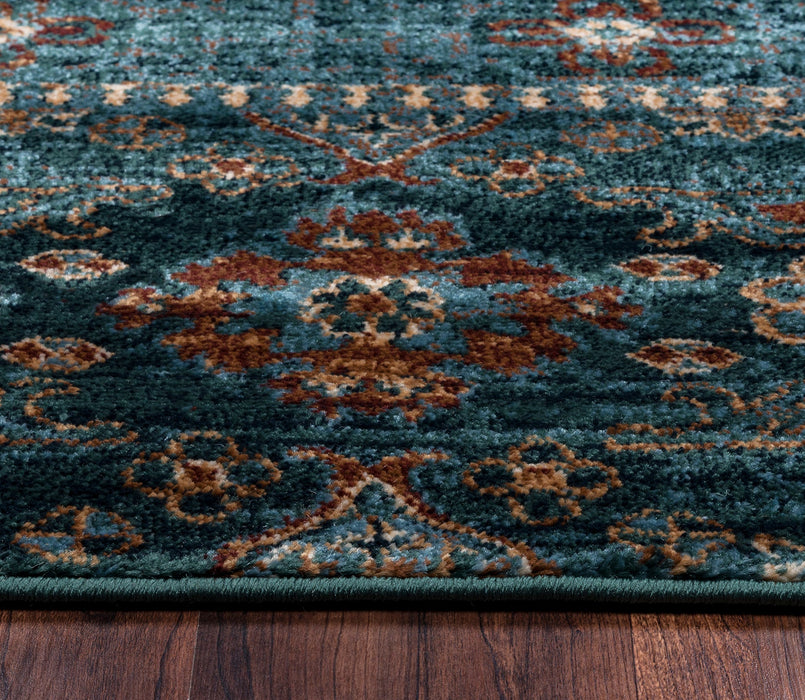 Rizzy Home Bellevue BV3954 Blue Border Area Rug