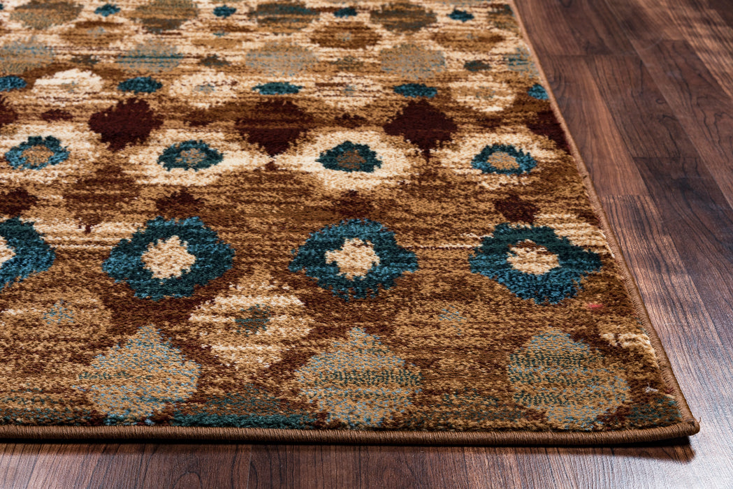 Rizzy Home Bellevue BV3966 Tan/Camel/Brown Ikat Area Rug