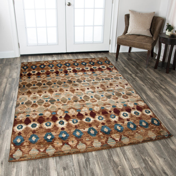 Rizzy Home Bellevue BV3966 Tan/Camel/Brown Ikat Area Rug