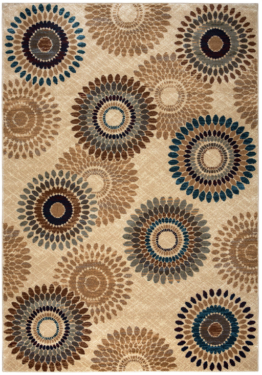 Rizzy Home Bellevue BV3974 Ivory/Tan Medallion Area Rug