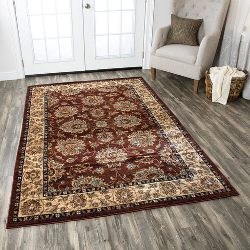 Rizzy Home Bellevue BV3978 Khaki Border Area Rug