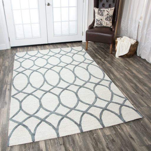 Rizzy Home Caterine CE9482 Khaki Trellis Area Rug